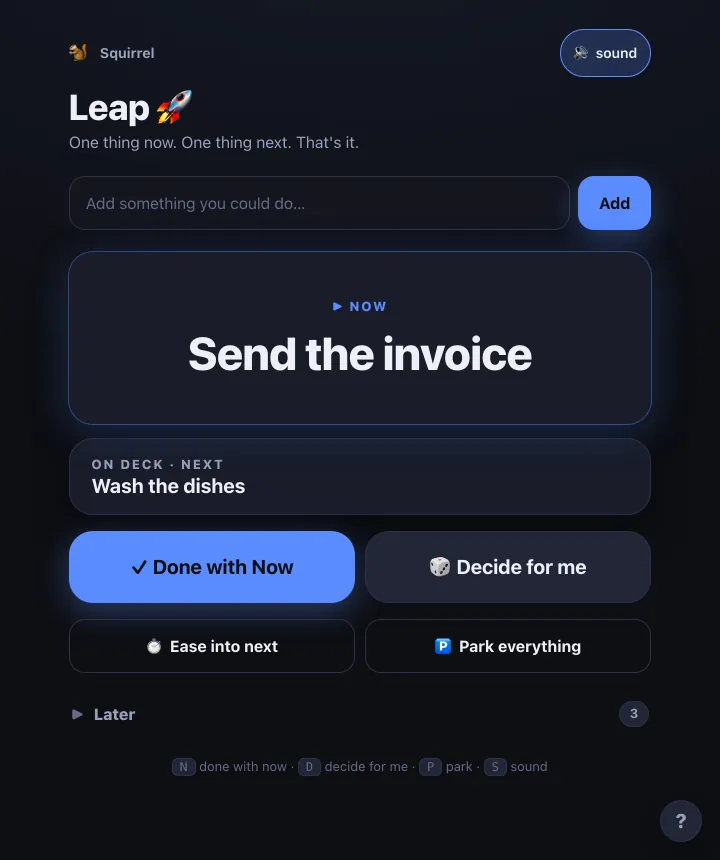 Leap screenshot
