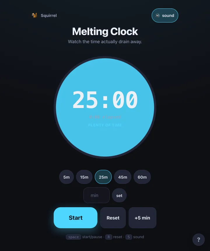 Melting Clock screenshot