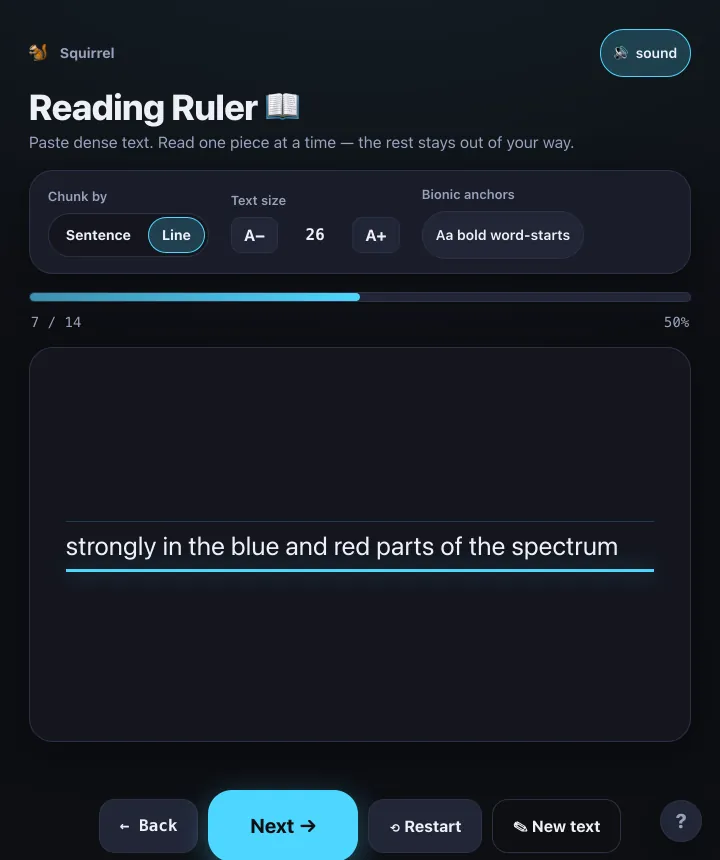 Reading Ruler screenshot