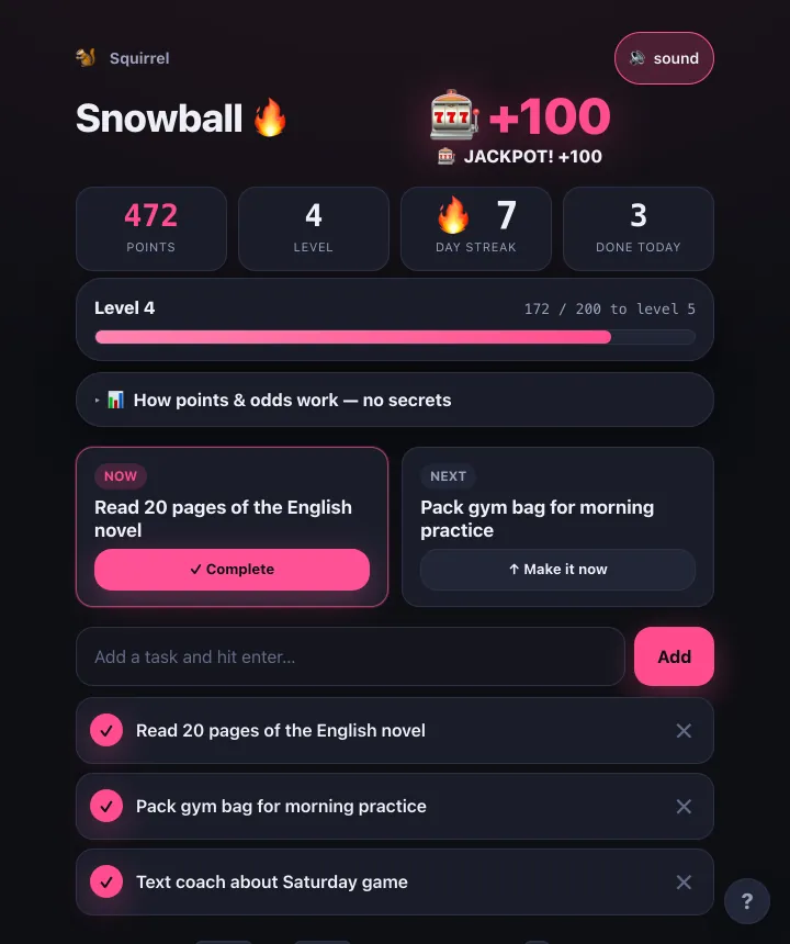 Snowball screenshot