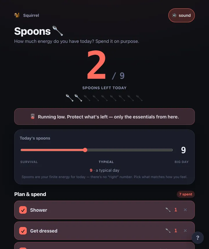 Spoons screenshot