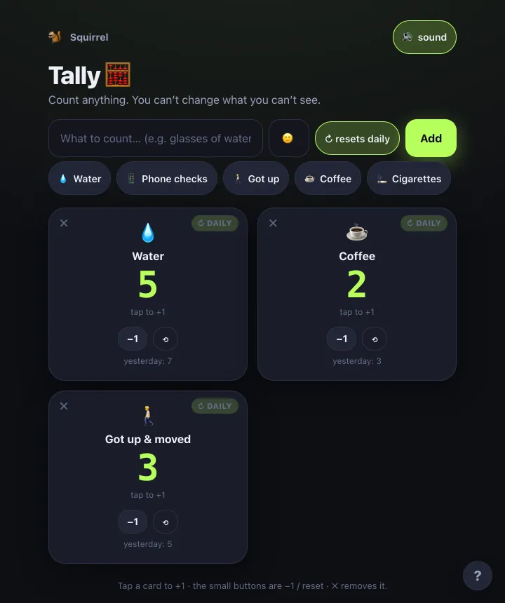 Tally screenshot