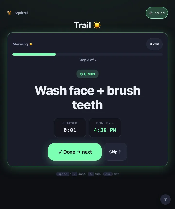 Trail screenshot