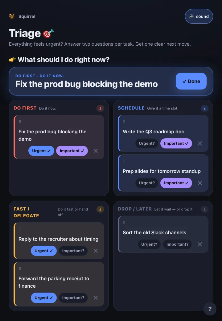 Triage screenshot